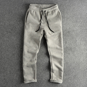 青年长卫裤 400G重磅保暖加绒裤 直筒百搭运动休闲裤 秋冬美式 子男