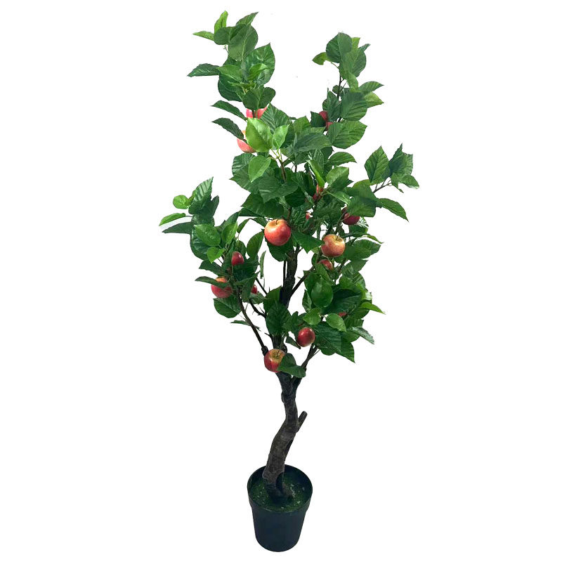 仿真植物盆栽4叉弯杆苹果树绿植树园林工程造景装饰厂家直售