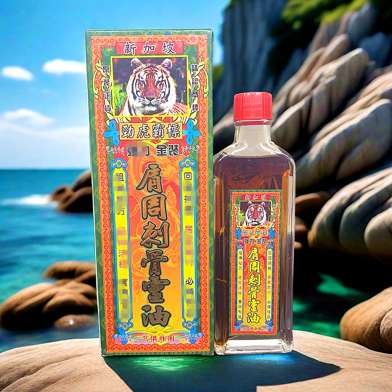 新加坡金装劲虎霸标肩周刺骨灵油45ml香港正品红花油摔伤扭伤踝脚