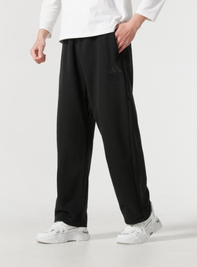 Adidas阿迪达斯正品新款春秋款男子运动平口针织长裤卫裤JM1010