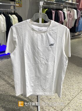 Skechers斯凯奇正品夏新款男女梭织圆领透气休闲短袖T恤P226U032