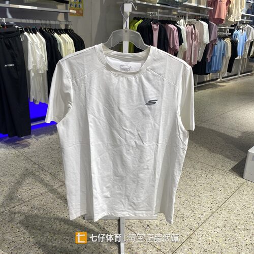 Skechers斯凯奇正品夏新款男女梭织圆领透气休闲短袖T恤P226U032