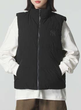 MLB正品新款秋冬男女同款立领宽松百搭时尚运动无袖马甲3ADVB0156