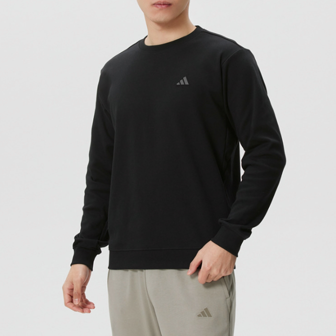 Adidas阿迪达斯正品新款春秋男款纯棉长袖套头圆领印花卫衣KR2507