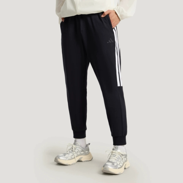 Adidas阿迪达斯正品新款夏季男款运动三道杠收脚针织长裤KS0280