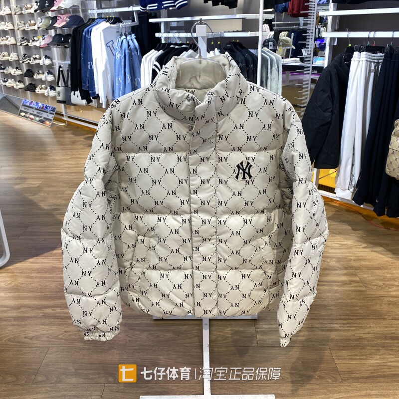 MLB正品新款冬季男女同款户外保暖百搭运动休闲棉羽服3ADJM1046
