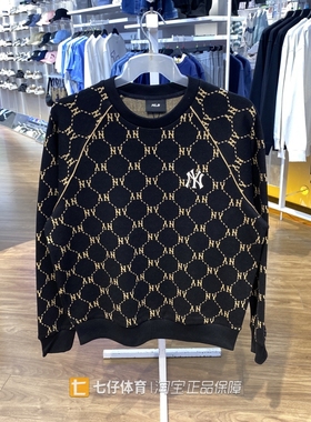 MLB正品秋季新款男女针织圆领老花时尚户外运动休闲卫衣3AMTM0144