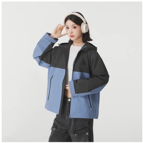 MLB正品新款秋季男女款冲锋衣运动夹克NY大标连帽外套3AWJB0254