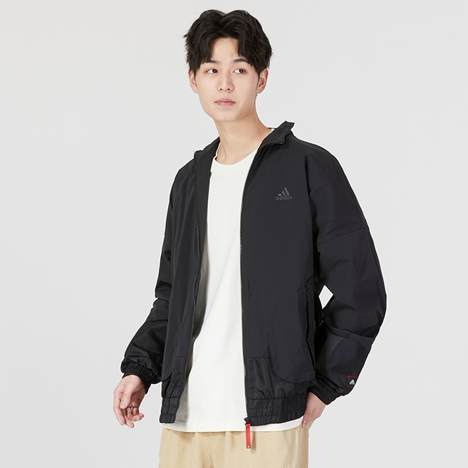 Adidas阿迪达斯正品新款冬季男款时尚刺绣梭织夹克外套加绒HZ3037