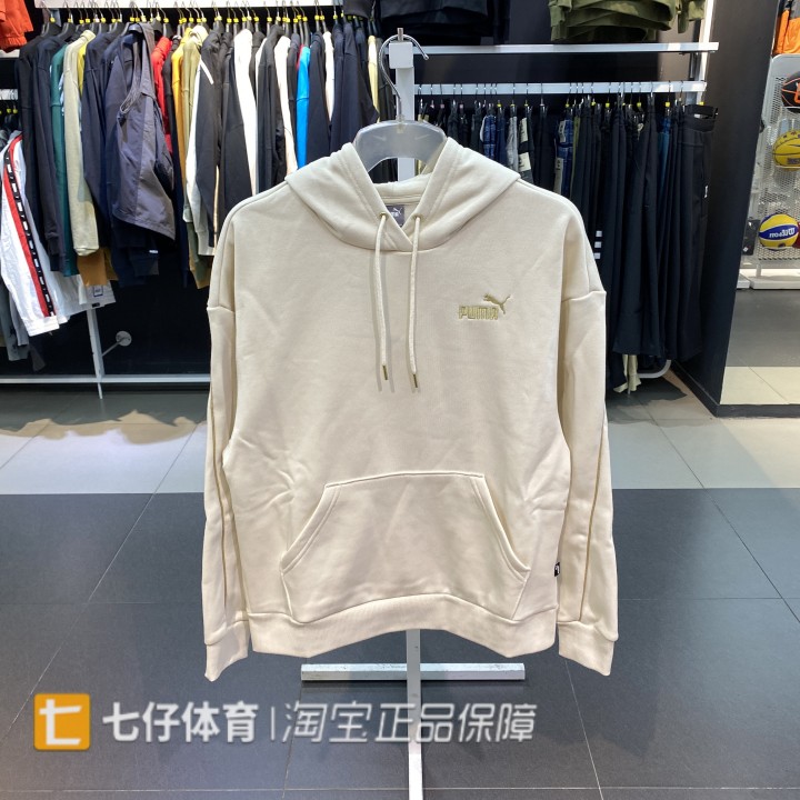 彪马女加绒针织连帽套头衫卫衣