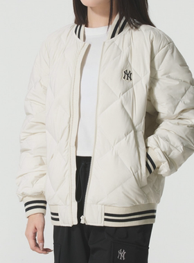 MLB正品新款冬季男女同款棒球领户外保暖运动鹅绒羽绒服3ADJV4156