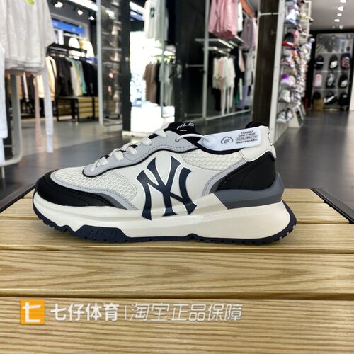 MLB男女低帮网面透气厚底休闲鞋