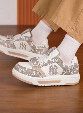 MLB正品新款春秋男女同款老花拼接百搭时尚厚底休闲鞋3ASXM026N