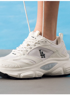 MLB正品新款秋季男女款情侣复古网面老爹鞋厚底休闲鞋3ASHW055N