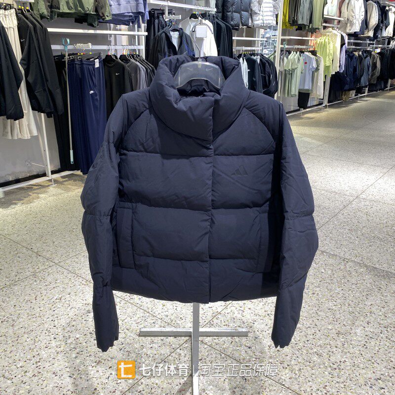 Adidas阿迪达斯正品冬季新款女立领防风保暖宽松休闲羽绒服LE4962