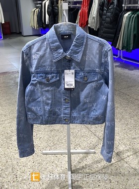 MLB正品春新款女纯棉透气翻领户外时尚百搭休闲牛仔外套3FDKM0151