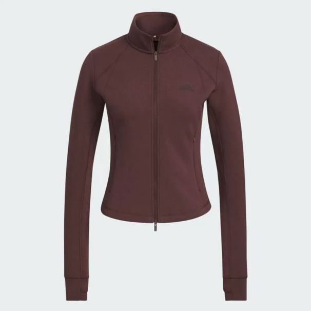 Adidas阿迪达斯正品新款夏季女款拉链修身版型训练夹克外套KF2508