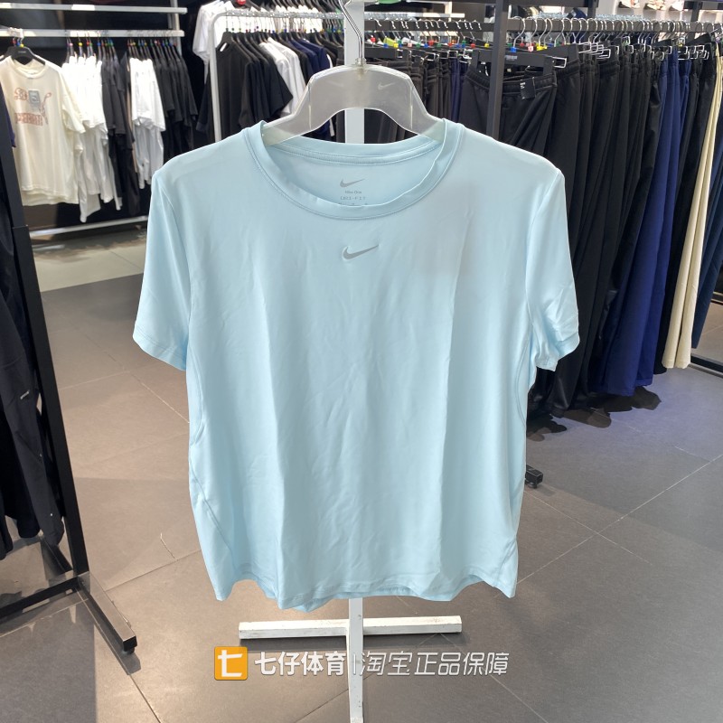 Nike耐克女圆领梭织速干T恤短袖