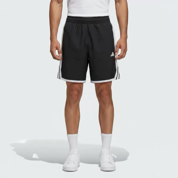 Adidas阿迪达斯正品新款夏季男款条纹印花时尚松紧运动短裤KV9675