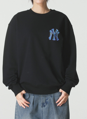 MLB正品新款春秋男女通用百搭圆领印花logo运动长袖卫衣3AMTB3254