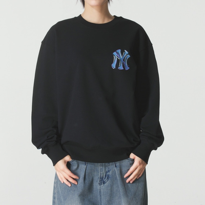 MLB正品新款春秋男女通用百搭圆领印花logo运动长袖卫衣3AMTB3254