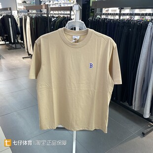 MLB正品夏季新男女圆领纯色透气运动短袖T恤3ATSB0233 3ATSB0253