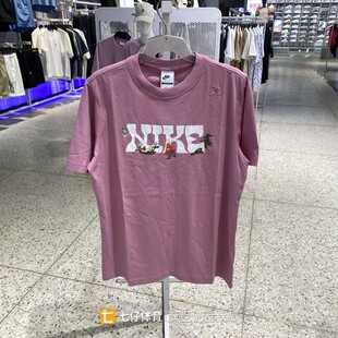 Nike耐克正品夏季新女子纯棉圆领印花户外运动休闲短袖T恤IF0607
