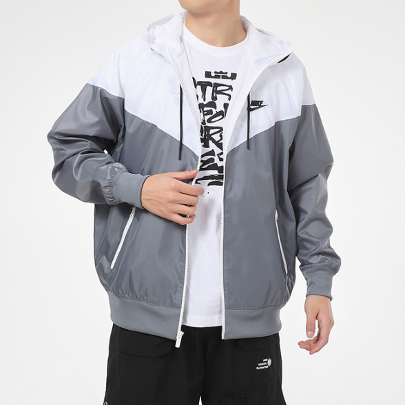 Nike耐克正品新款春秋男子内里网衬连帽梭织运动夹克外套DA0002