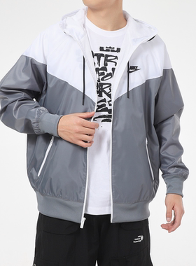 Nike耐克正品新款春秋男子内里网衬连帽梭织运动夹克外套DA0002