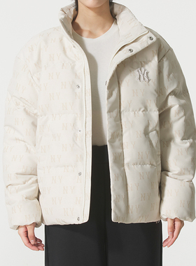 MLB正品新款冬季男女立领鹅绒防风保暖休闲老花羽绒服3ADJM0456