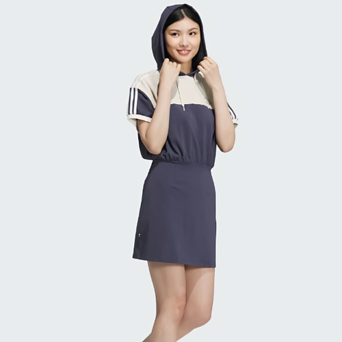 Adidas阿迪达斯正品新款夏季女款拼色日常休闲连帽全身群JP1436