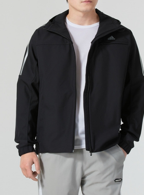 Adidas阿迪达斯正品新款冬季男款梭织连帽百搭运动夹克外套JG8515