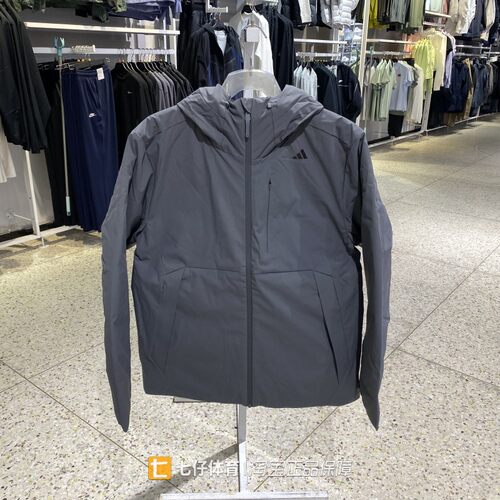 Adidas阿迪达斯正品冬季新款男连帽保暖纯色百搭休闲羽绒服KY5659
