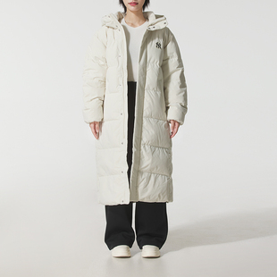 男女连帽防风保暖休闲宽松长款 冬季 羽绒服3ADJB2356 新款 MLB正品