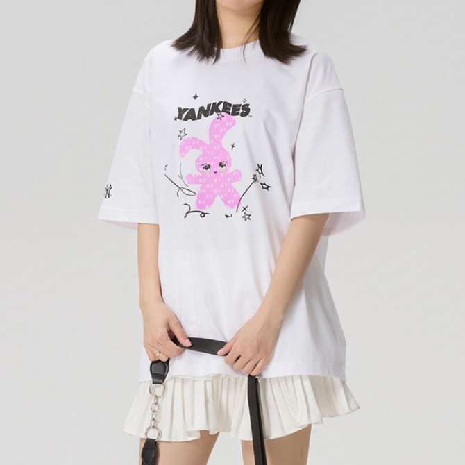 MLB正品新款夏季男女同款纽约洋基时尚运动百搭短袖T恤3ATSN7063
