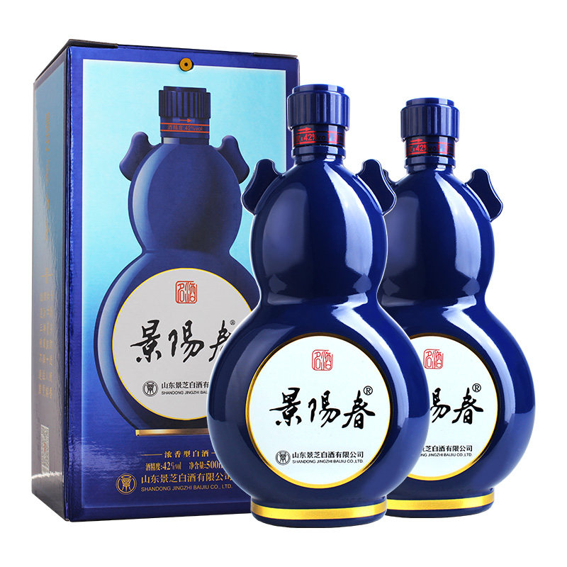 景芝42度500ml景阳春葫芦2瓶装送礼收藏自饮高档礼盒浓香型白酒