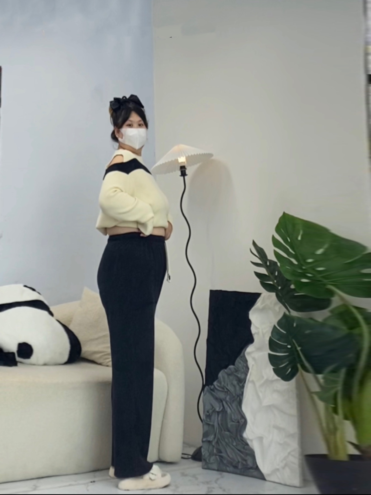 高腰慵懒风长裤日系休闲