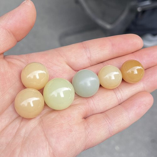 和田玉糖玉单珠18mm、16mm，黄口料单珠20mm,晴水单珠18mm