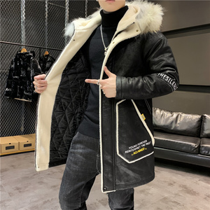冬季棉衣男中长款棉衣毛领连帽A210-MY2663-P135图片