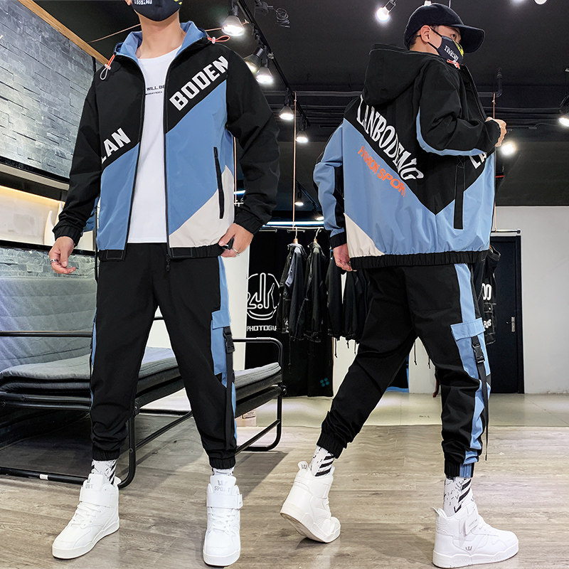 3秋季夹克套装男潮流时尚休闲夹克休闲运动套装A210-TZ808-P85,男装夹克,星座210-3