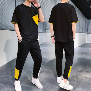 夏季短袖T恤男士运动套装潮牌青少年体恤男装APTZ7213-P65,男装T恤,星座210-3
