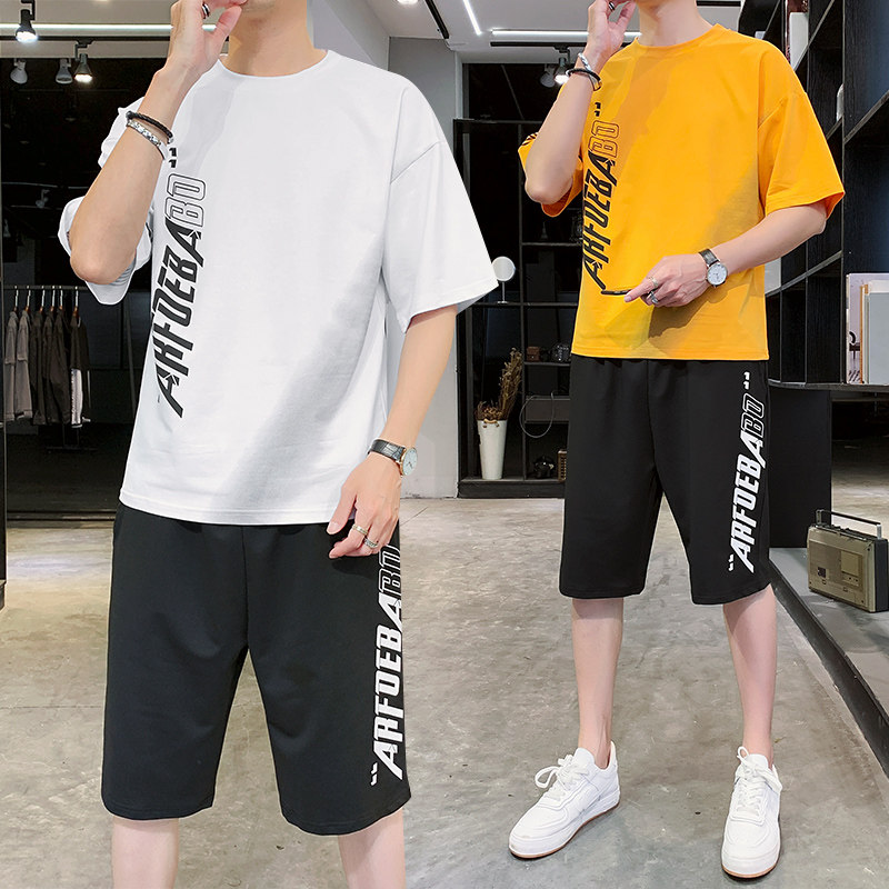 5夏季短袖短裤套装男潮流休闲五分裤两件套A210-TZ6865-P60图片