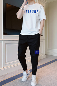2025夏季短袖九分裤潮流两件套套装男A210-TZ9231-P75图片