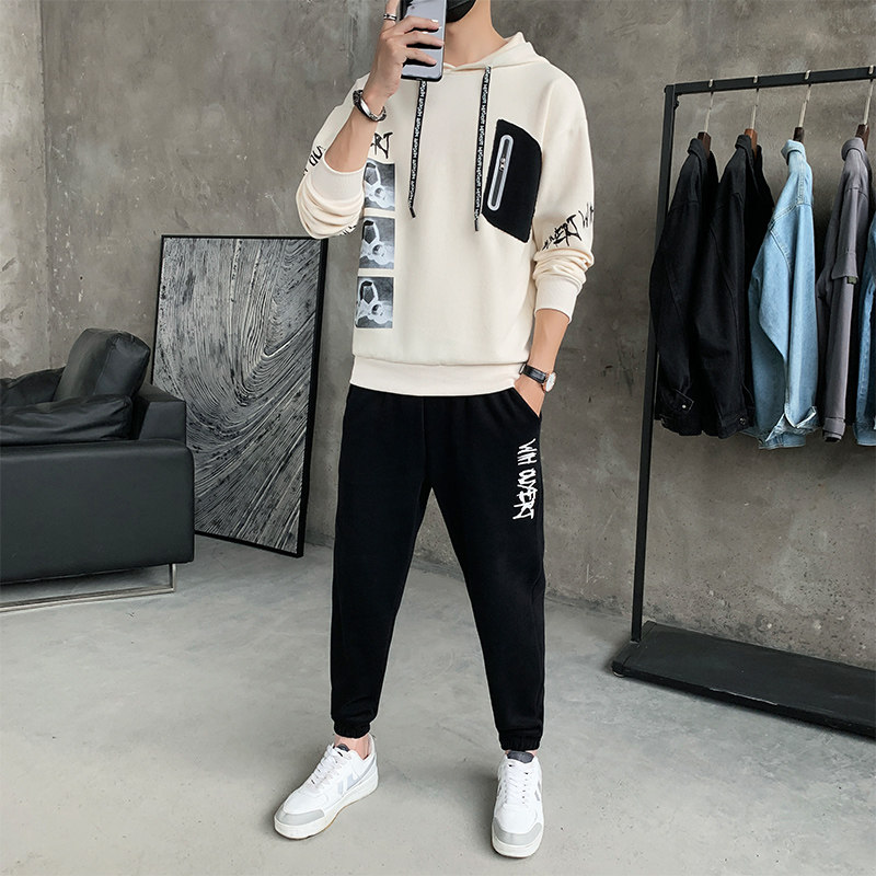 新款秋装上衣服男装一套时尚休闲套装卫衣套装A210-TZ9835-P65,男装休闲套装,星座210-3