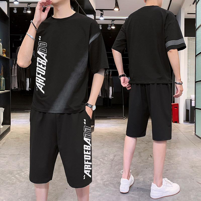 1夏季短袖短裤套装男潮流休闲五分裤两件套A210-TZ6865-P60图片
