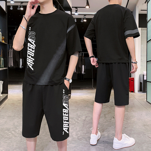 1夏季短袖短裤套装男潮流休闲五分裤两件套A210-TZ6865-P60图片