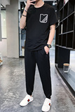 夏季冰丝短袖长裤套装APTZ7211-P60，男装T恤，星座210-3