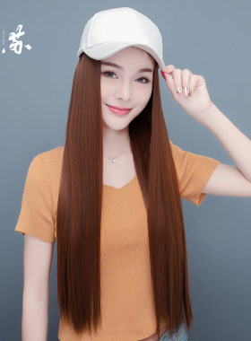棒球帽时尚风可拆卸仿真戴假发