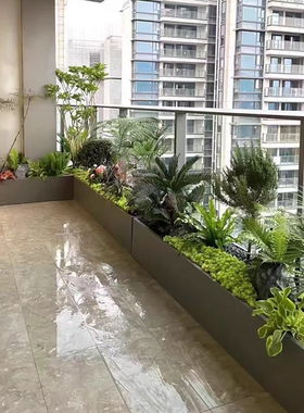 可定制阳台外庭院长方形花箱铁艺花架子落地式户种植花坛成品花槽