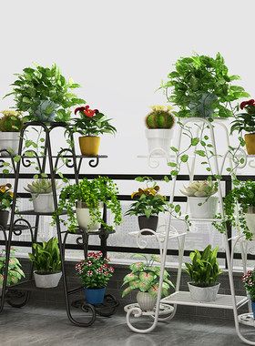花架子落地式客厅室内阳台户外庭院多层铁艺植物摆放置物架花盆架
